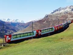 Train panoramique des glaciers en Suisse