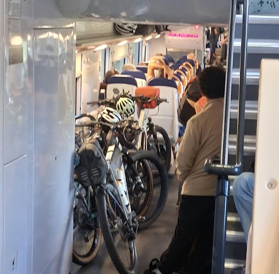 Vélos dans le train Lynne McDonald
