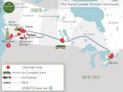 The Trans-Canada train map