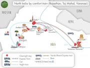 Train travel in India - Map