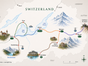 Bernese Oberland by Train, map