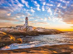 Le phare de Peggys Point à Halifax, Canada