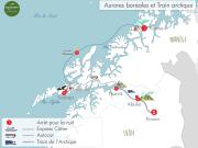 Itinéraire - Aurores boréales et Train arctique