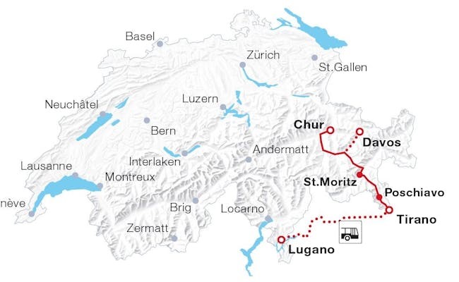 Itinéraire Bernina Express STS