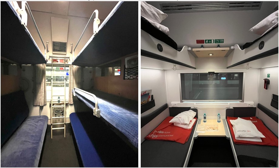 Nightjet rénové et non rénové Discovery Trains